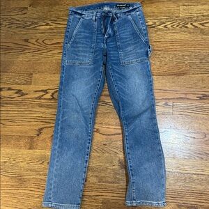 BlankNYC Carpenter Denim Jeans Womens Size 26 Straight Leg Mid Rise Ankle Length